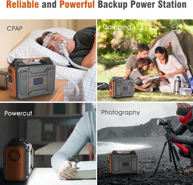 Power Station 300W,ZeroKor Outdoor Portable Power Pack 280Wh/75000mAh,Lithium Battery Backup Power Source with Flashlight,Portable Generator with DC AC Outlet for Home Use Camping RV Travel